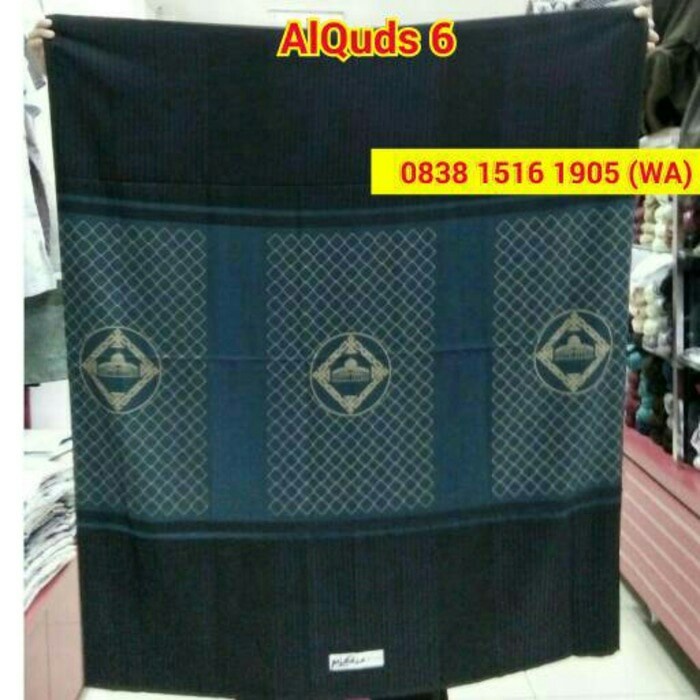 {FamilyStore} Sarung Rabbani AlQuds kode 6 warna Hitam Kain Dewasa motif Palestine Berkualitas