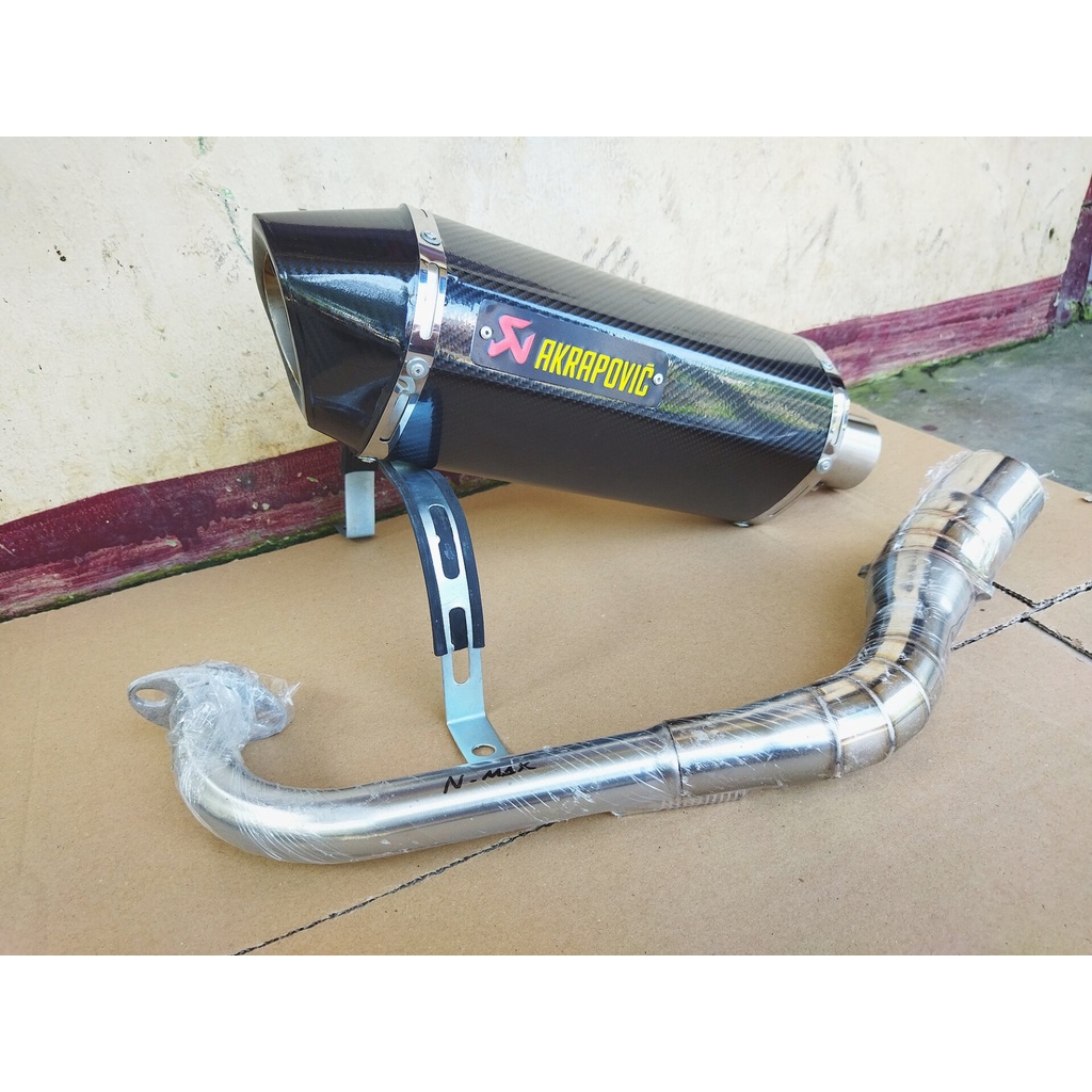 IZA RACING KNALPOT RACING AKRAPOVIC LAYANG DOP FULSET BUAT NMAX AEROX PCX LEXI VARIO DLL