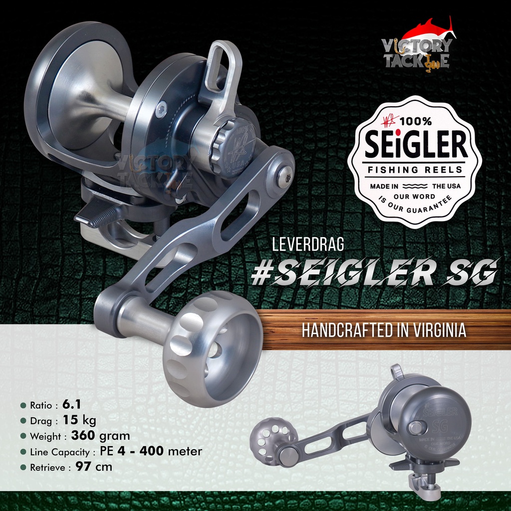 Reel Pancing SEiGLER SLOW PITCH JIGGING REEL SMALL GAME SG MADE IN THE USA Overhead