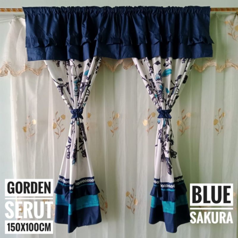 Gorden serut / gorden pintu dan jendela serut motif terbaru ukuran 150x100