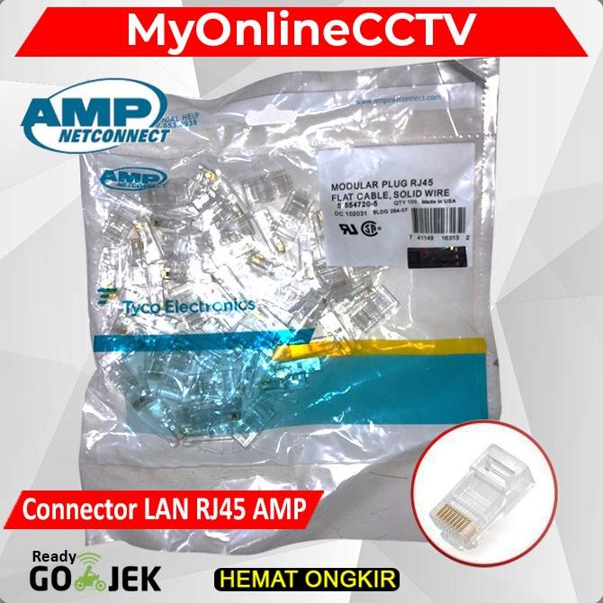 Original AMP 1Pack isi 50 Connector LAN RJ45 Cat5 Cat6