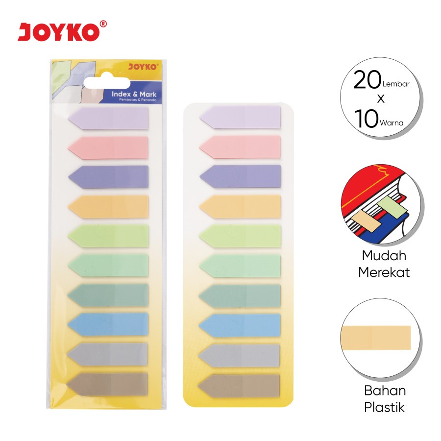 

INDEX MARK JOYKO IM-63 PLASTIC MATERIAL | MEMO STICK BAHAN PLASTIK | PENANDA BUKU | PEMBATAS KERTAS | MEMO TEMPEL
