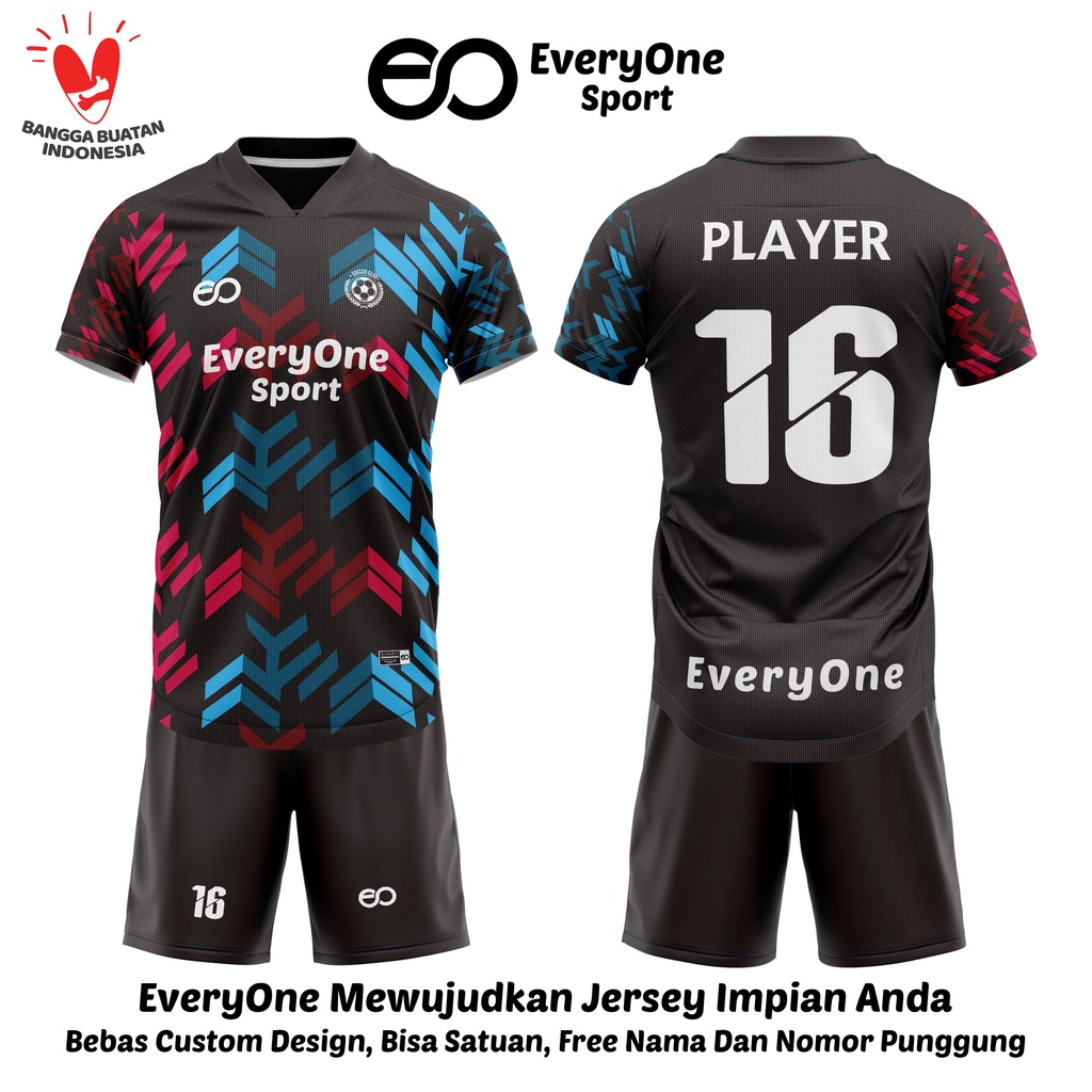 Jersey Baju Sepakbola / Jersey Terbaru Bebas Custom Design Full Printing
