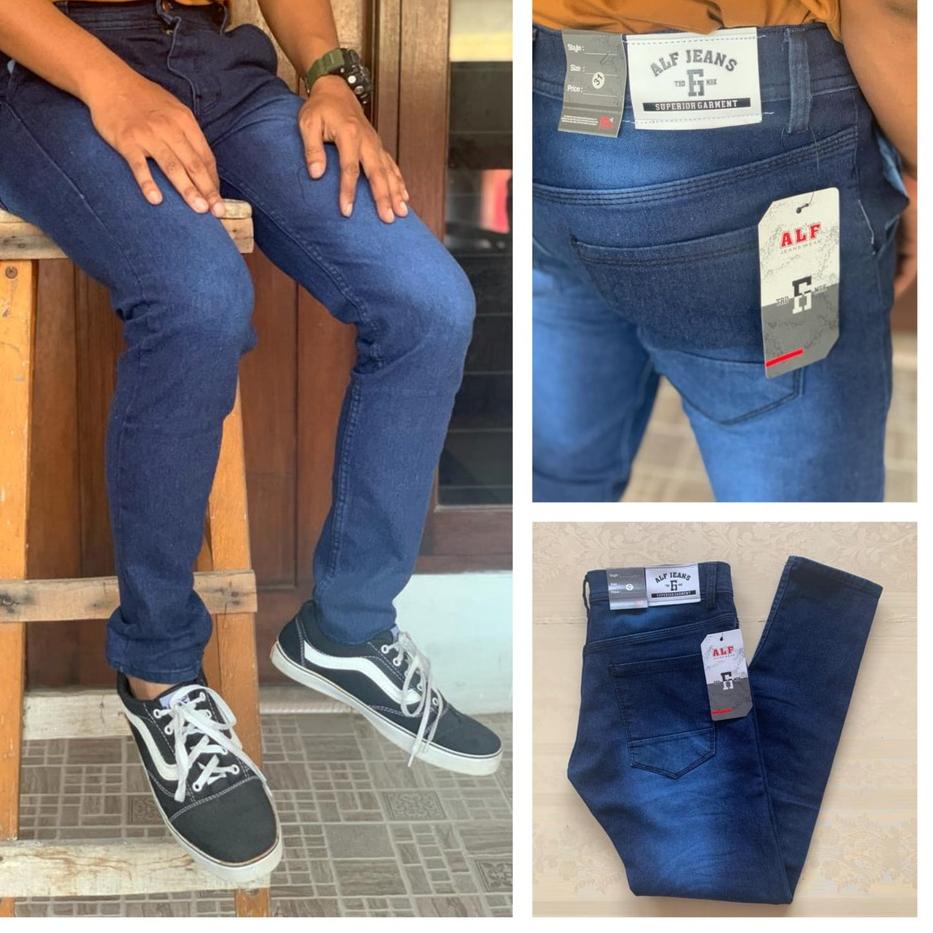 Stok Terbatas Celana Jeans Jins Hitam Pria Cowok Cowo Laki Dewasa Panjang Pensil Stretch Slimfit Hug