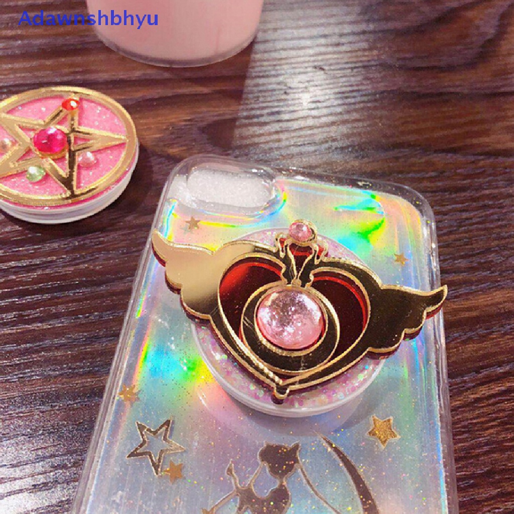 Adhyu Universal Sailor Moon Phone Stretch Kartun Jari Cincin Holder Socket ID