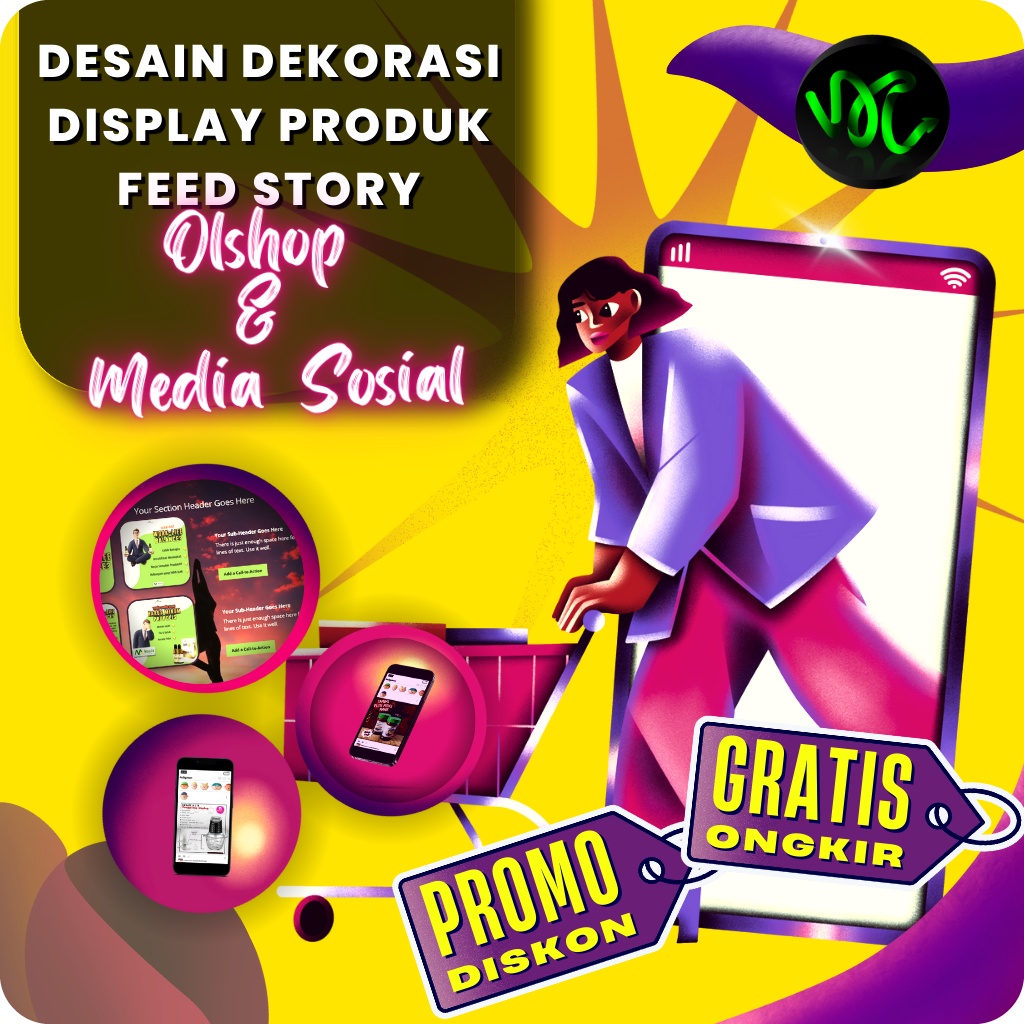 Jual Jasa Desain Dekorasi Katalog Display Produk Feed Story Marketplace ...