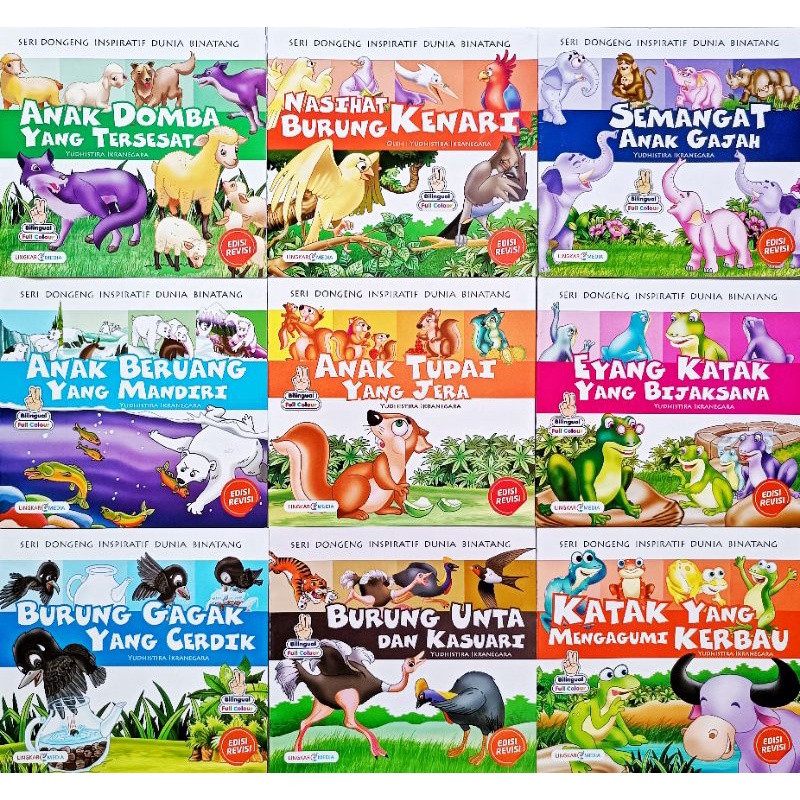 Buku Dongeng Cerita Anak Bergambar Seri Dongeng Inspiratif Dunia Binatang Hewan - Lingkar Media