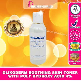 Glikoderm Soothing Skin Toner With Poly Hydroxy Acid 4% / PHA 4% 100ml Ori/ Toner Pelembut BPOM Ama