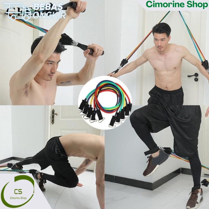 Set Tali Olahraga Pintu Serbaguna/ 11 Set Alat Fitness Dan Gym Dirumah