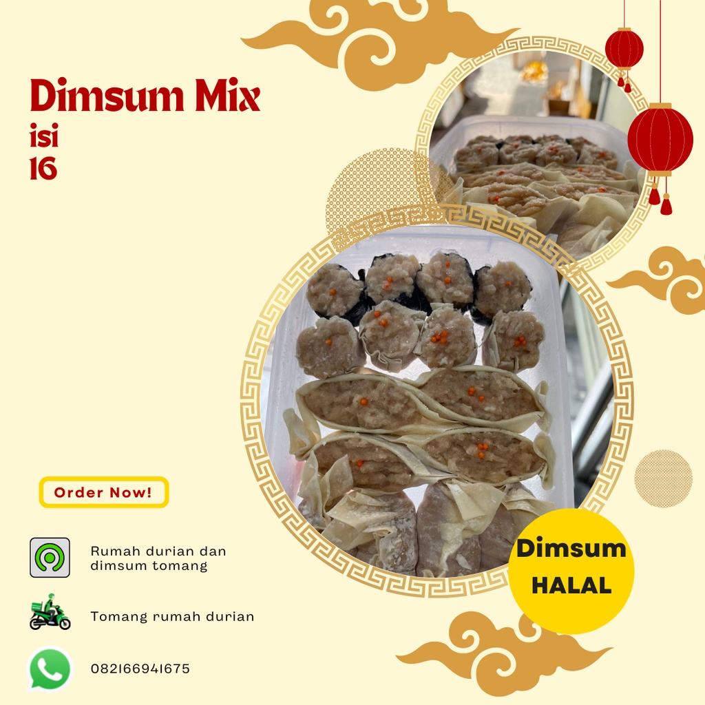 

Dimsum Siomay Mix isi 16 Frozen Halal (Ayam, Udang, Kepiting)