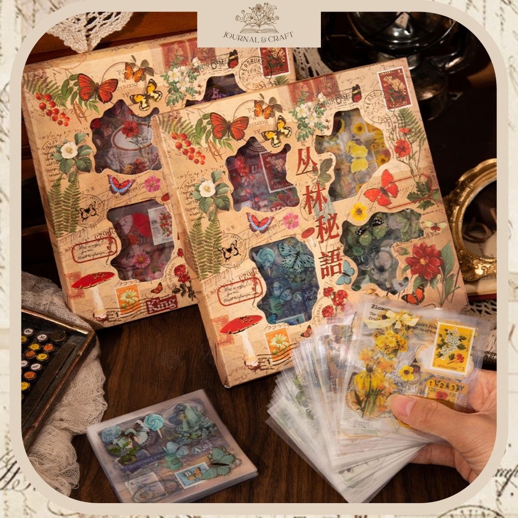 

JC Vintage Random sticker stiker anti air deco aesthetic dekorasi scrapbook journal notebook