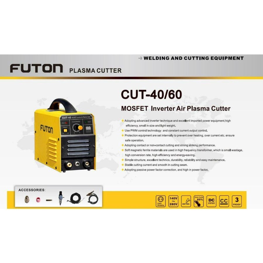Plasma Cutting FUTON CUT 60 - Mosfet Air Plasma Cutter - FUTON CUT-60