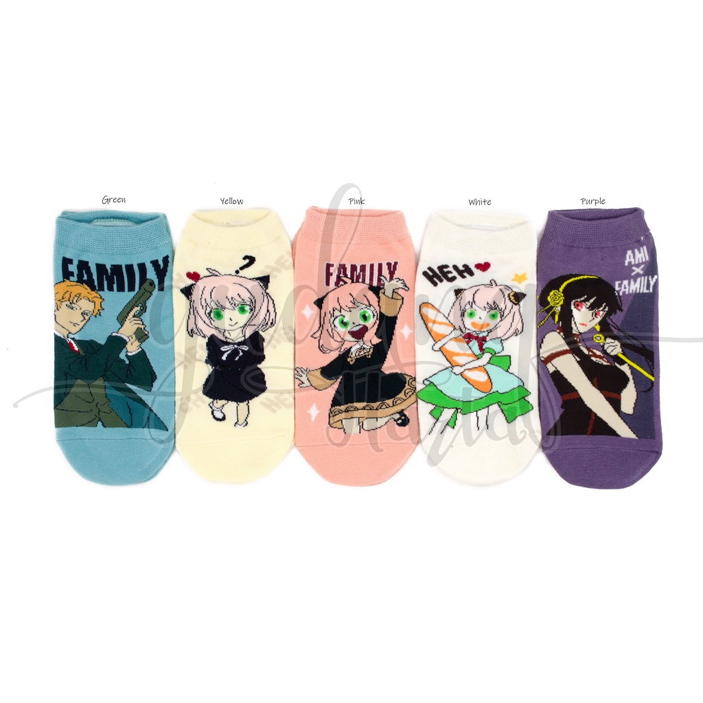 Kaos Kaki Wanita Pendek Anya SPY Family Sock Motif Karakter Girls Anime Jepang GH 103016