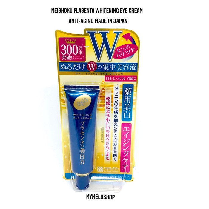 Jual MEISHOKU PLASENTA WHITENING EYE CREAM & ANTIAGING 30GMADE IN