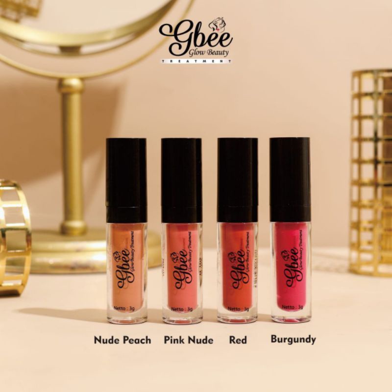 New - Gbee glow beauty lip cream matte nude lipstik gbee glow beauty