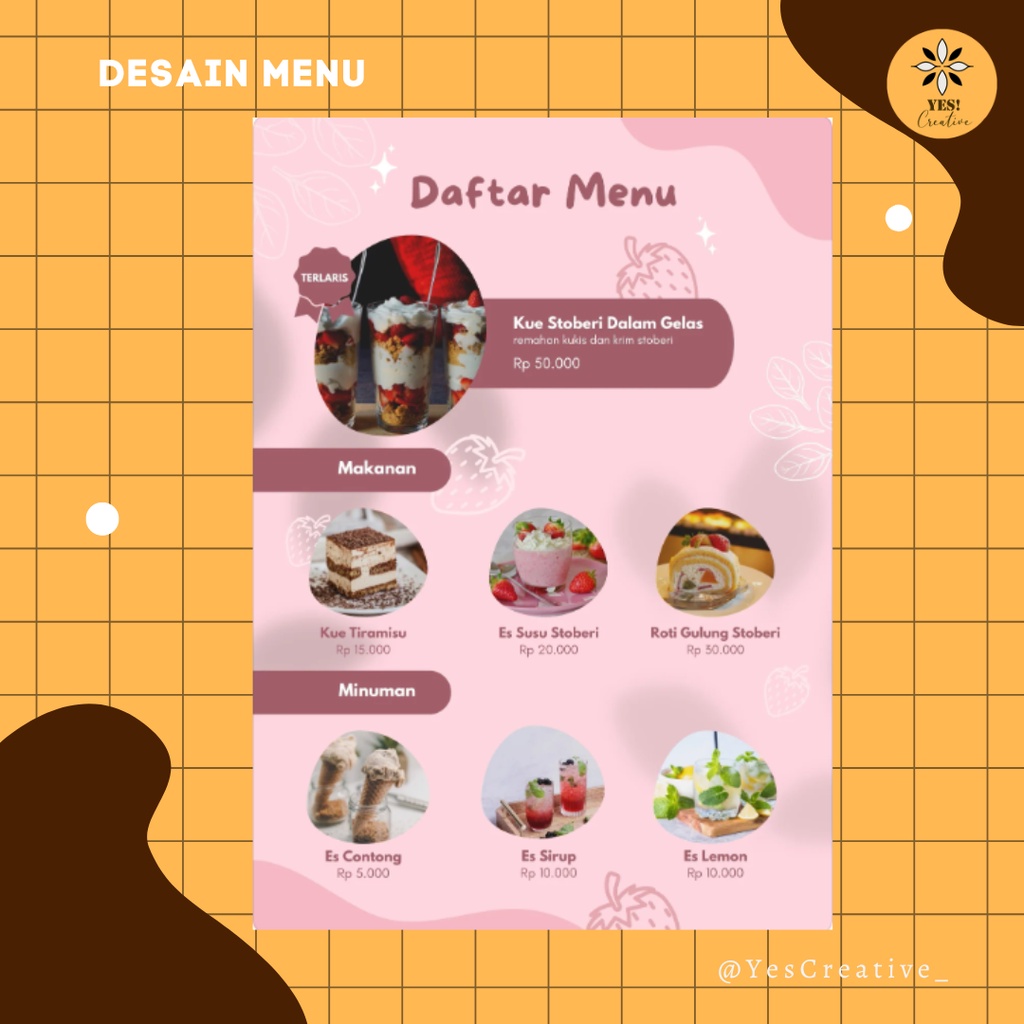 Jual Jasa Desain Cetak Menu Makanan Tema Mix Shopee Indonesia