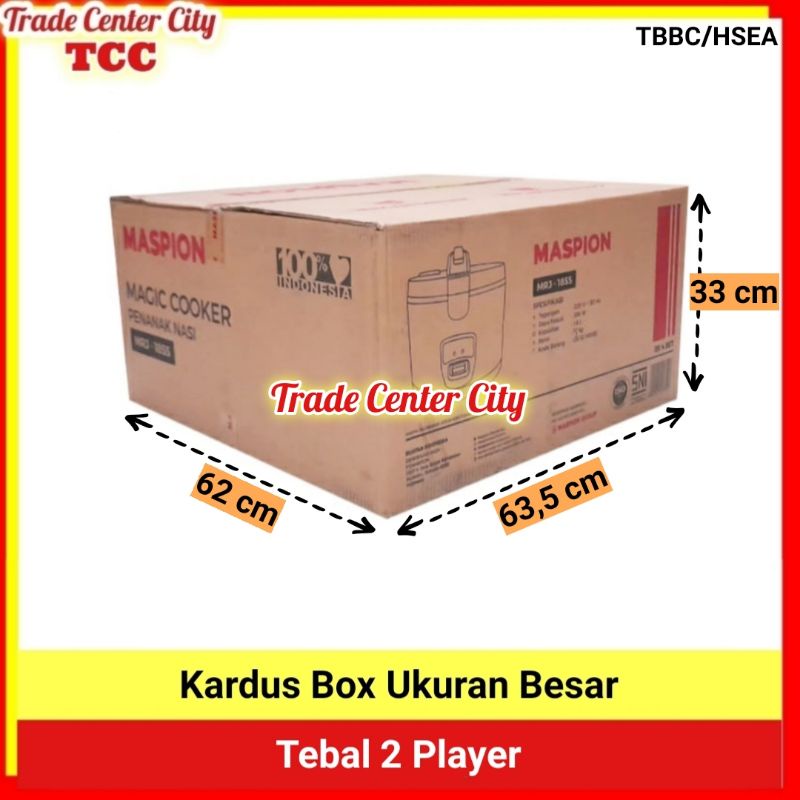 Kardus Besar Keras Kuat Tebal 2 Layer / 2 Player untuk Packaging Pindahan Kardus / Dus / Box Jumbo S