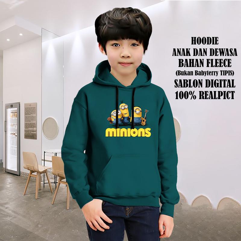 HOODIE ANAK SWEATER MINION UNTUK ANAK 2-10 TAHUN BISA COD KE250