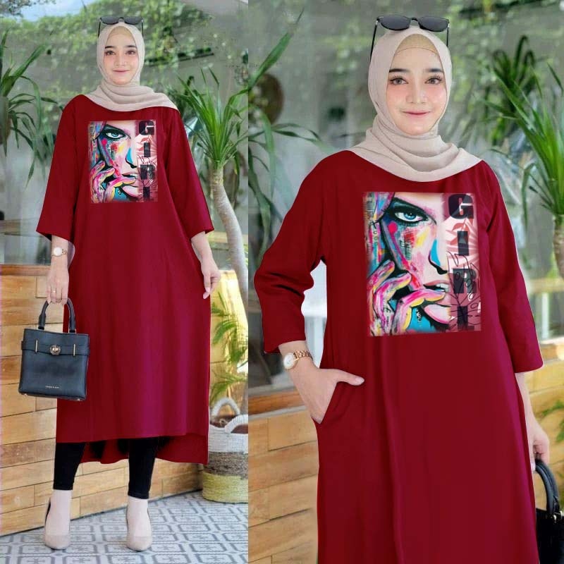 FF LONG TUNIK HIJAB COLABORATION TUNIK WANITA TERBARU 13