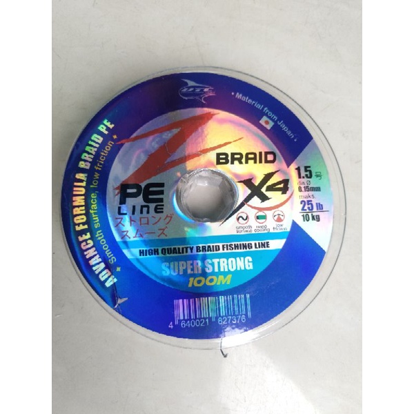 benang PE / serat UTC Z Braid X4 100meter