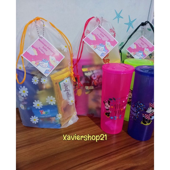 

Ready Paket Snack + Botol minum Kemasan Pouch Serut (FREE CARD)