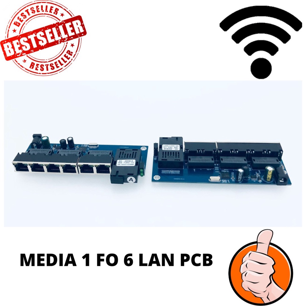 KONVERTER 1 FO 6 LAN PCB
