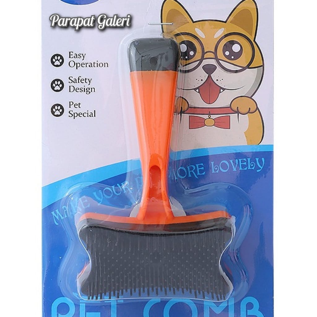 Slicker Bulu kucing dan sisir anjing / Sisir Bulu Auto Cleansing Untuk Anjing dan Kucing