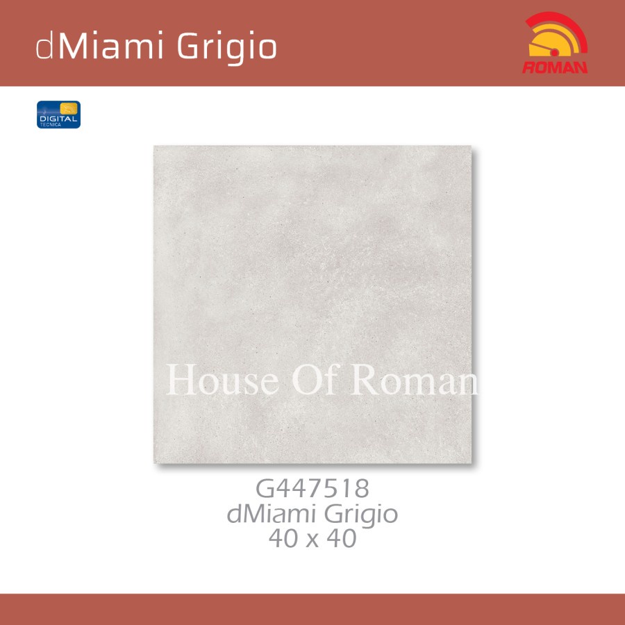 ROMAN KERAMIK DMIAMI GRIGIO 40X40 G447518 ROMAN HOUSE OF ROMAN