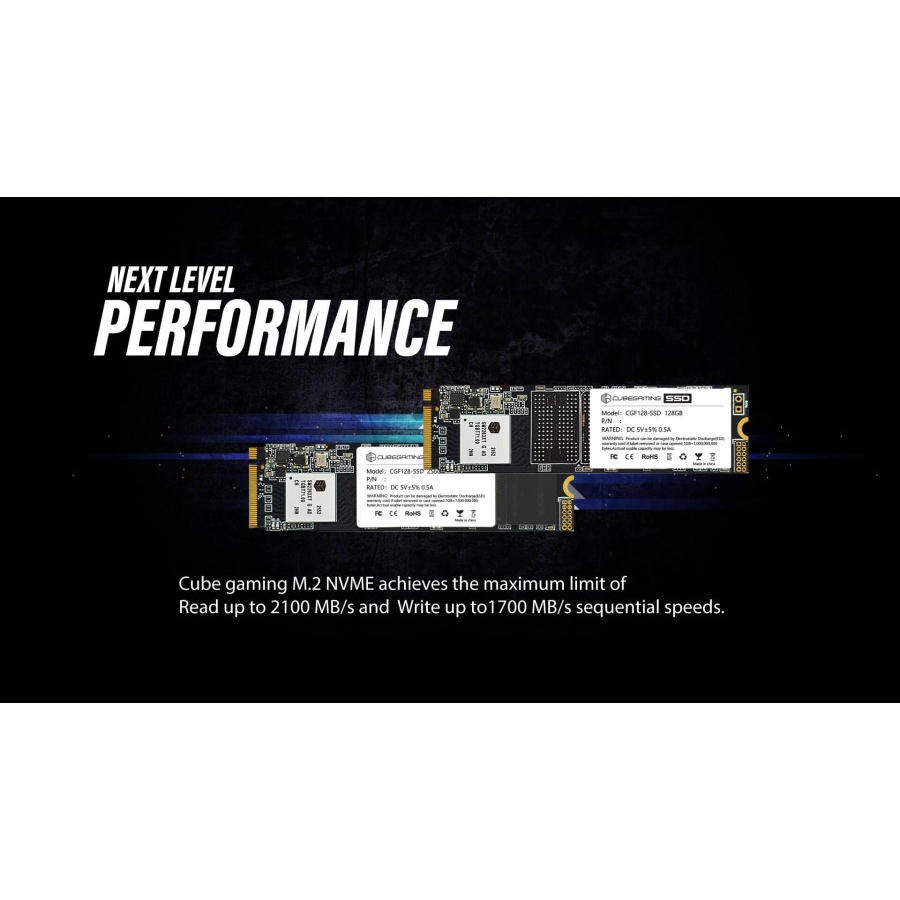 SSD Cube Gaming 128GB M.2 NVME PCIe Gen3x4