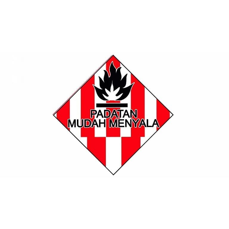 

SIGN STICKER PADATAN MUDAH MENYALA / LIMBAH B3 STIKER UK 20X20CM