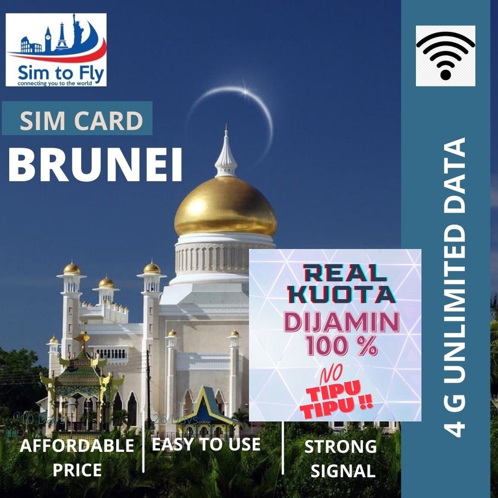 Sim Card Brunei 4G Unlimited Data