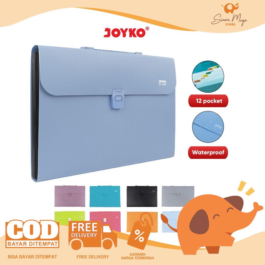 

JOYKO MAP EXPANDING FILE EF-2638 UKURAN FOLIO F4 BAHAN PLASTIK MURAH TERLARISS...,,,,,