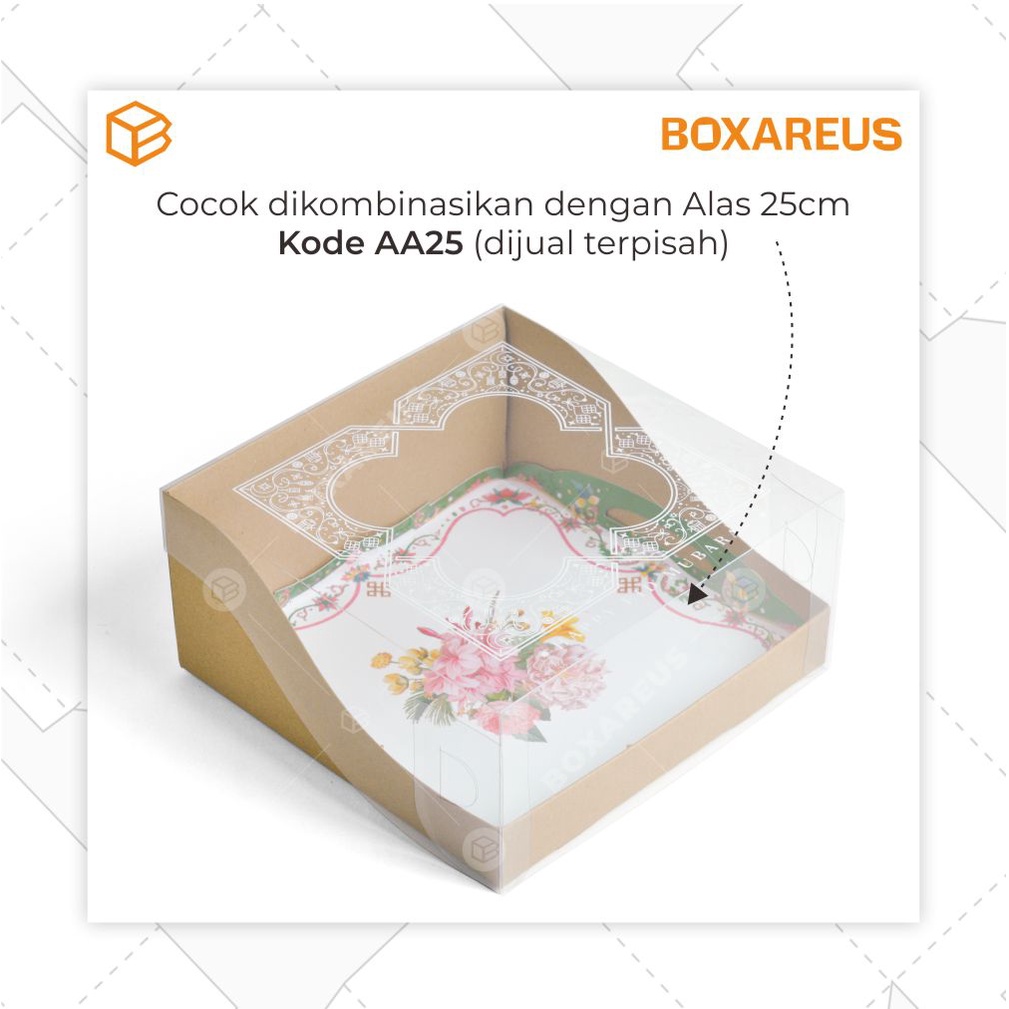 Cake Box Mika Lebaran Dus Kue Packaging Idul Fitri | WB122525 IF