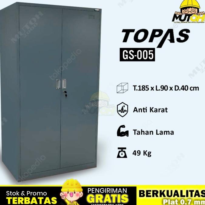 

NEW SALE LEMARI ARSIP LEMARI BESI FILLING CABINET 2 PINTU SWING TOPAS GS-005 STOK TERBATAS