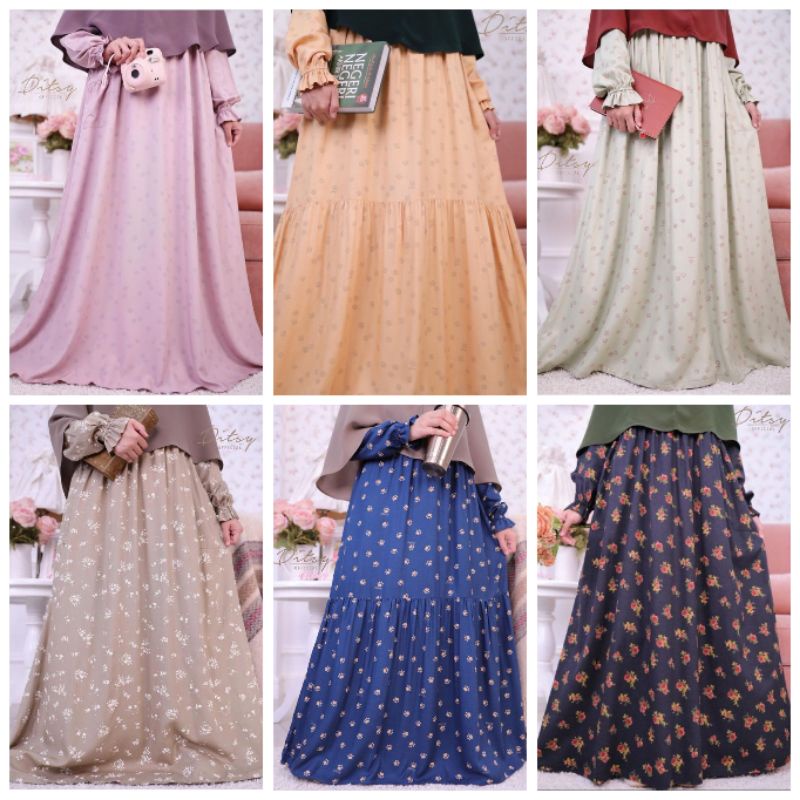 Promo Ditsy Gamis/Dress Homey Daily/Gamis Polos/Dress Ditsy