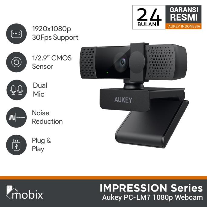 Aukey Webcam PC-LM7 Overview Full HD Video 1080p - 500906