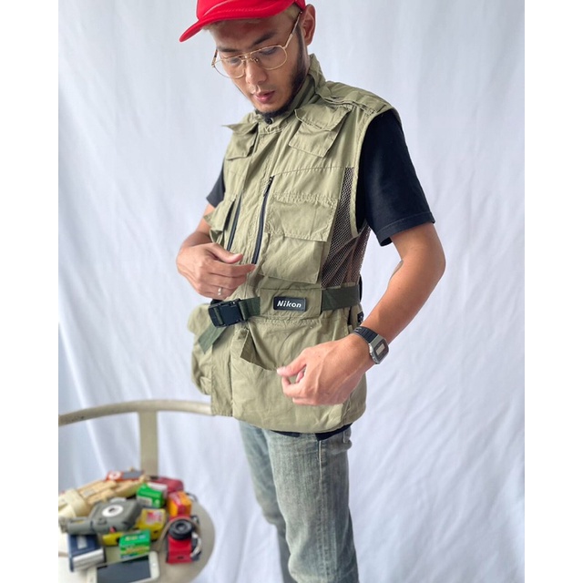 jaket vest rompi NIKON kamera analog 35mm