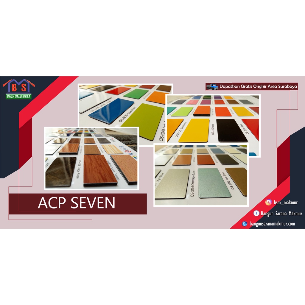 ACP 4 MM SEVEN DOFF GLOSSY PER LEMBAR UKURAN 122X244 DAN 122X488