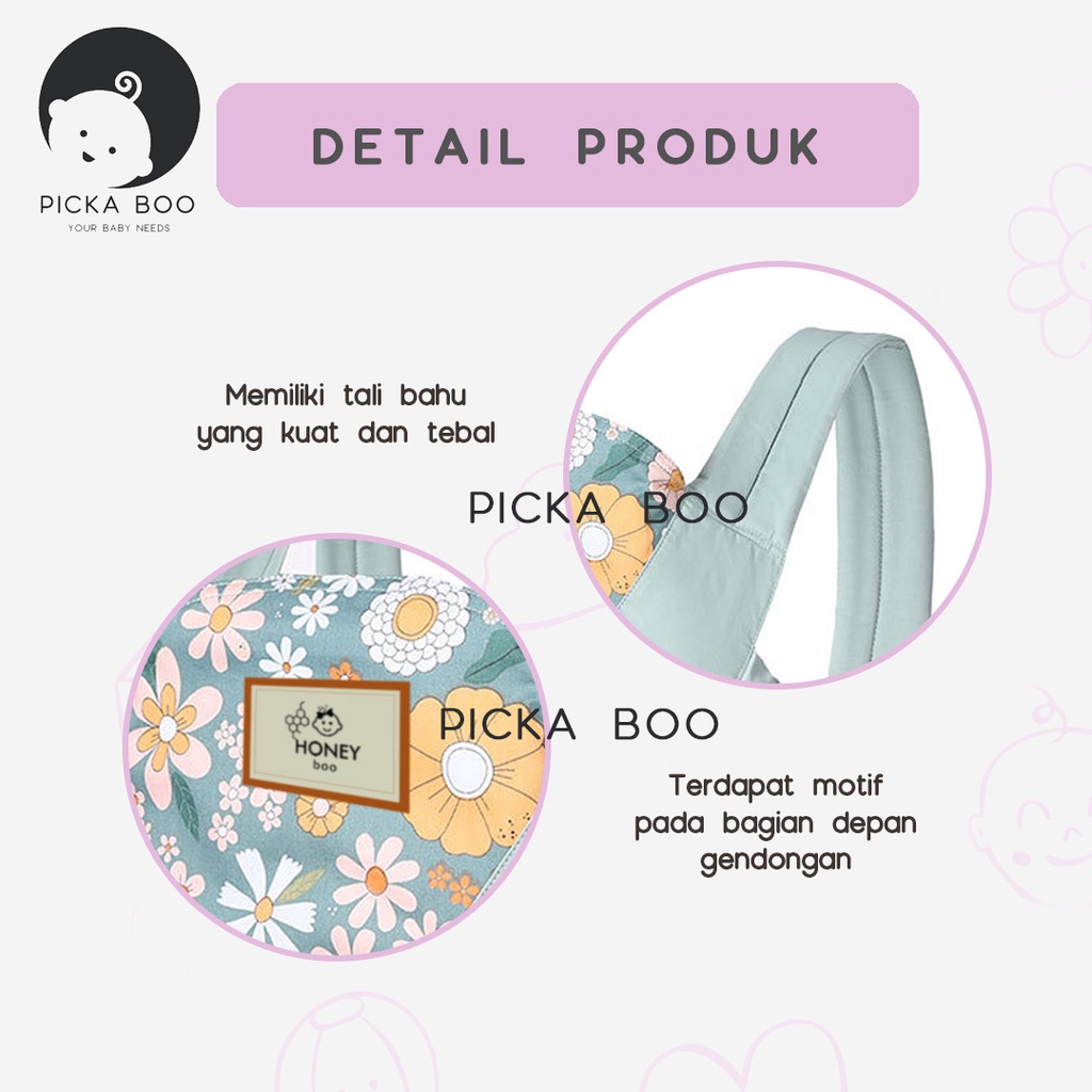 PICKA BOO Gendongan Bayi Depan Premium