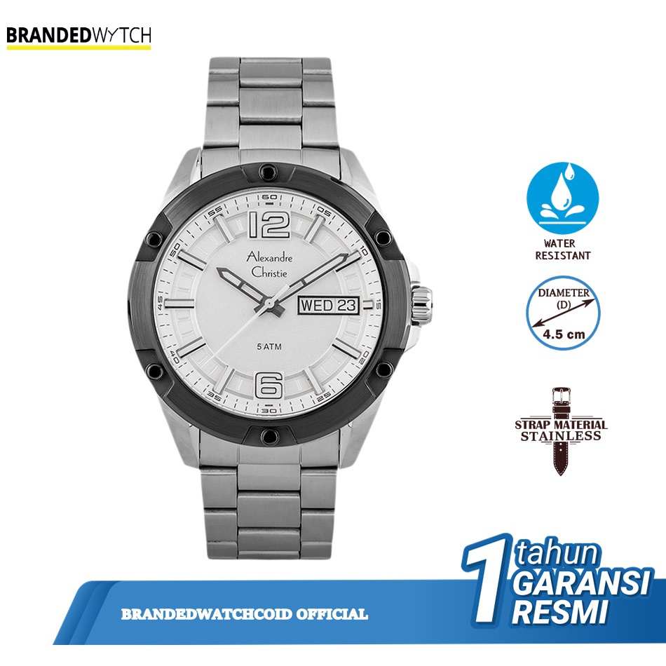 Alexandre Christie AC 6518 Jam Tangan Alexander Christie Pria Original Diameter 4,5 cm