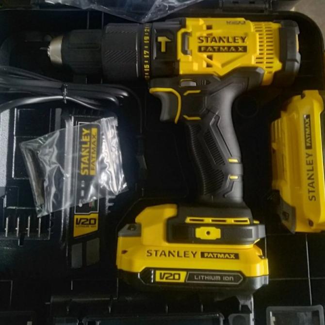 Bor cordless stanley SCD711C2K bor tembok batrai 20V