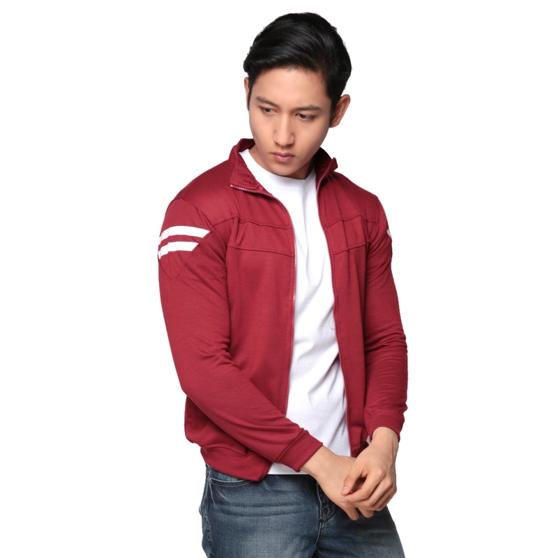 GIOFLO Jaket Pria Modis Terbaru Baby Terry Hitam / JAK 2264