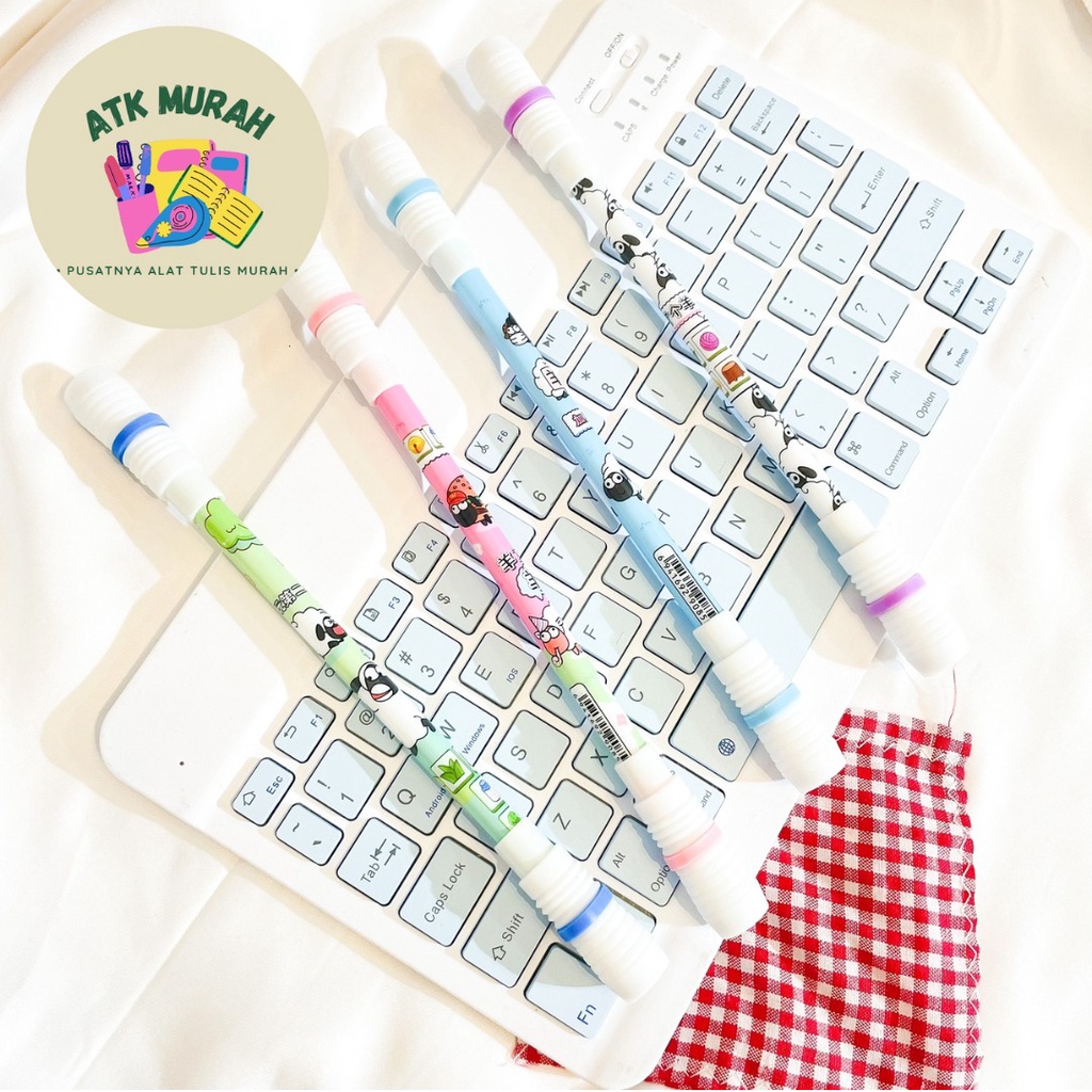 

pulpen tongkat putar magnet DOMBA SHEEP pen bolpen kreatif spinner lucu