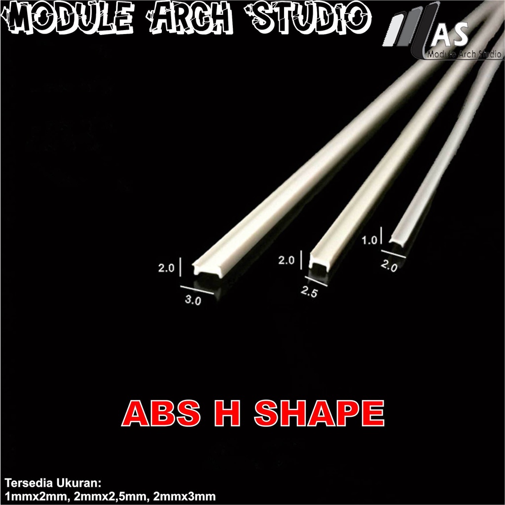 ABS Stick H Shape - Pipa Plastik Bentuk H - Maket Baja WF