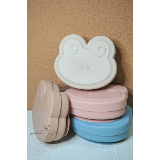 Korean Lunch Box Silicone Suction Plate Baby with Lid Piring Makan Sekat MPASI bayi + Penutup Silikon BPA Free Anti Bakteri