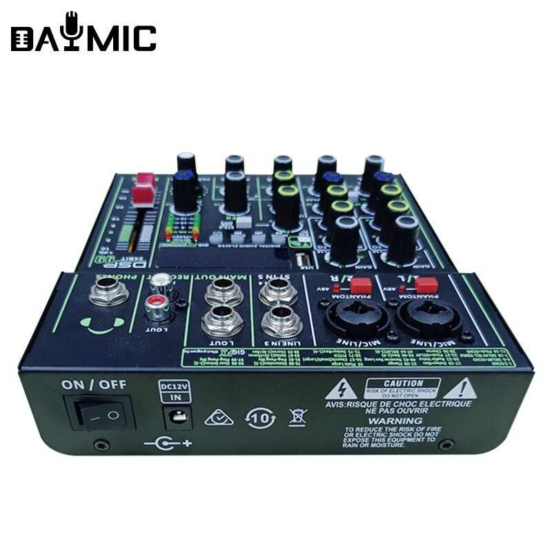 DAYMIC USB Audio Mixer Bluetooth Karaoke 4 Channel 99 DSP Effects - M1 ( Mughnii )