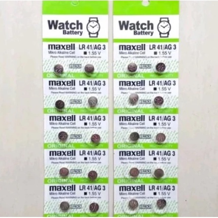 Baterai Maxell LR41 LR 41 SR41 AG 3 SR 41 AG3 G3