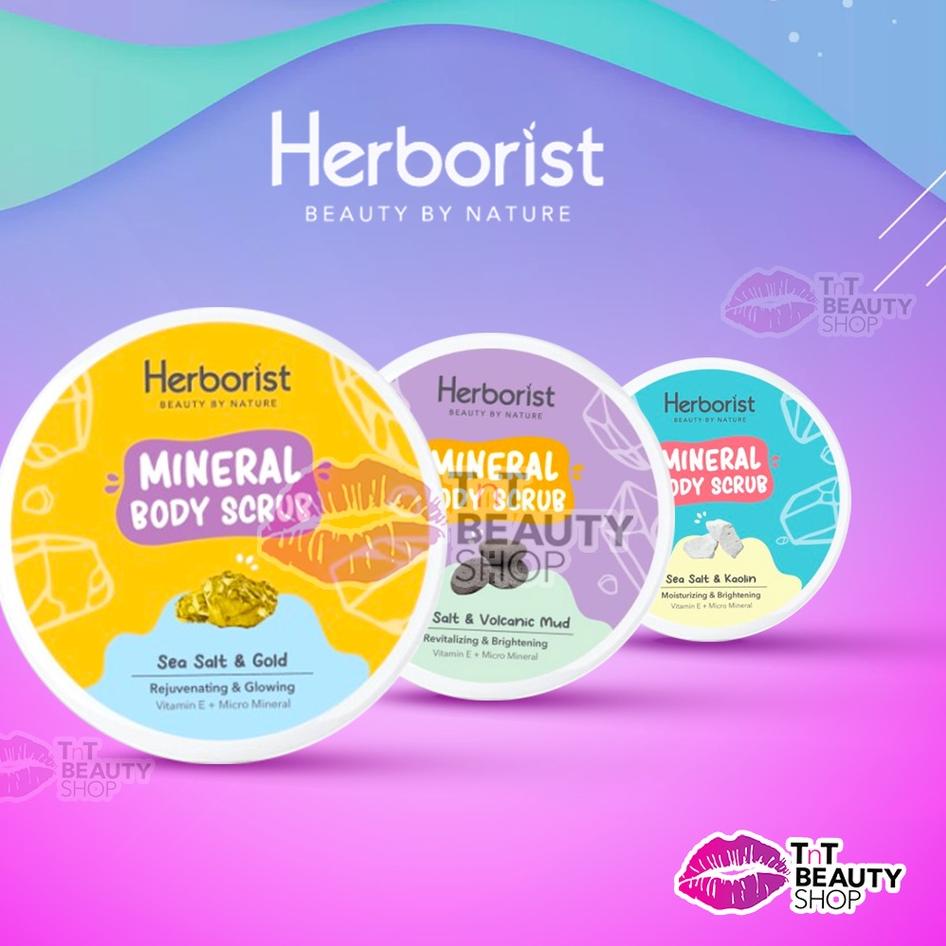 Terlaris Heborist Mineral Body Scrub 200gr - Sea Salt & Kaolin - Sea Salt & Volcanic Mud - Sea Salt 