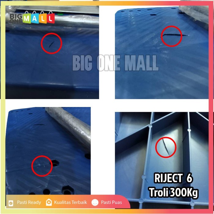 Troli Lipat Handtruck 300kg, Trolley Dorongan Barang, Trolli Plastik