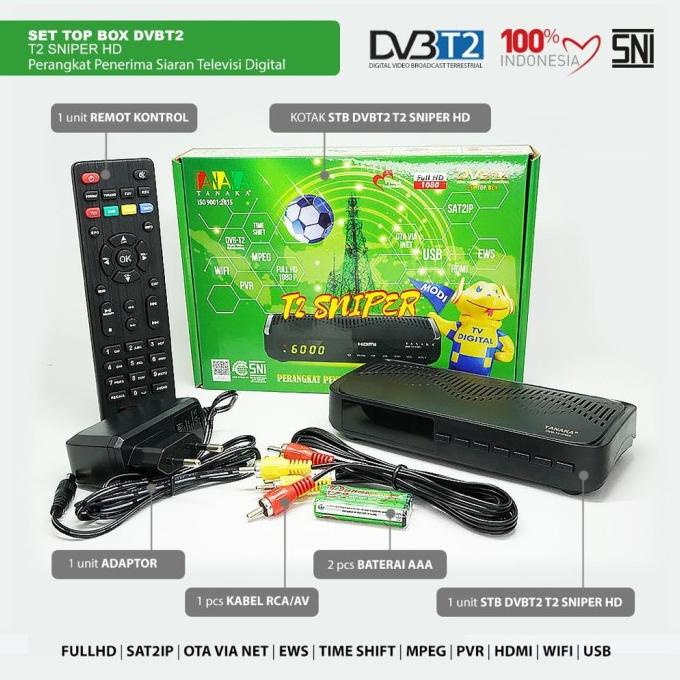SET TOP BOX TV Digital TANAKA T2 SNIPPER -DVB T2